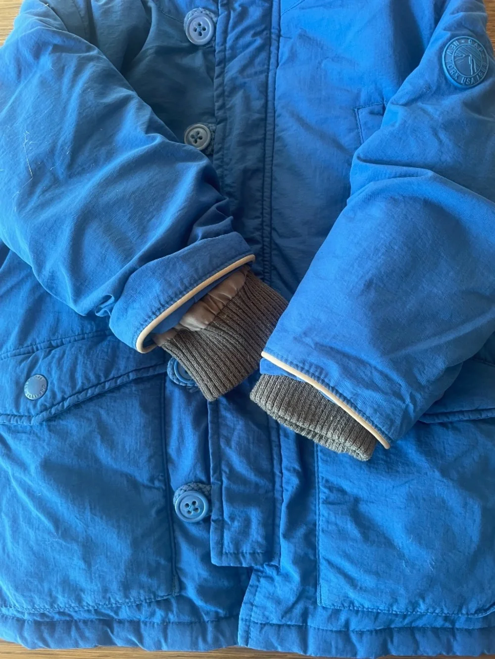 Baby Gap Boys 3T Blue Winter Parka Coat & Knit Hat Bundle